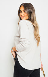 Oversized Long Sleeve Knitted Jumper