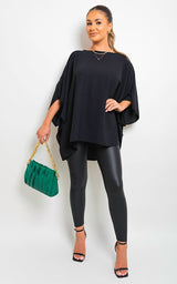 Oversized Batwing Sleeve Casual Tops