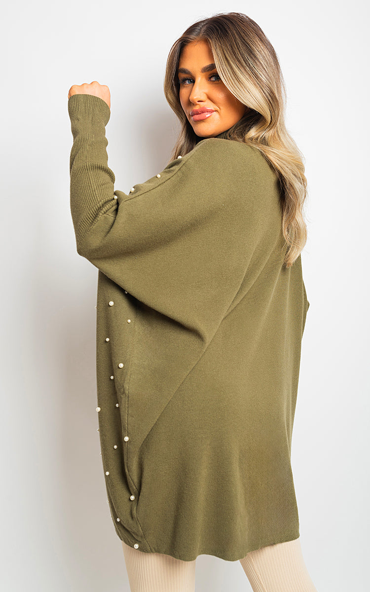 Oversized Pearl Knitted Jumper