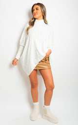 Oversized Pearl Knitted Jumper