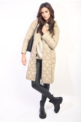 Quilted Winter Jacket with Belt