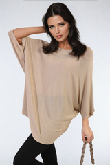 Round Neck Studded Oversized Top