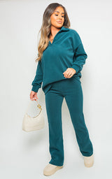 Collared Long Sleeve & Trouser Co-ord Set