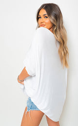 Oversized Sequin Trim Top