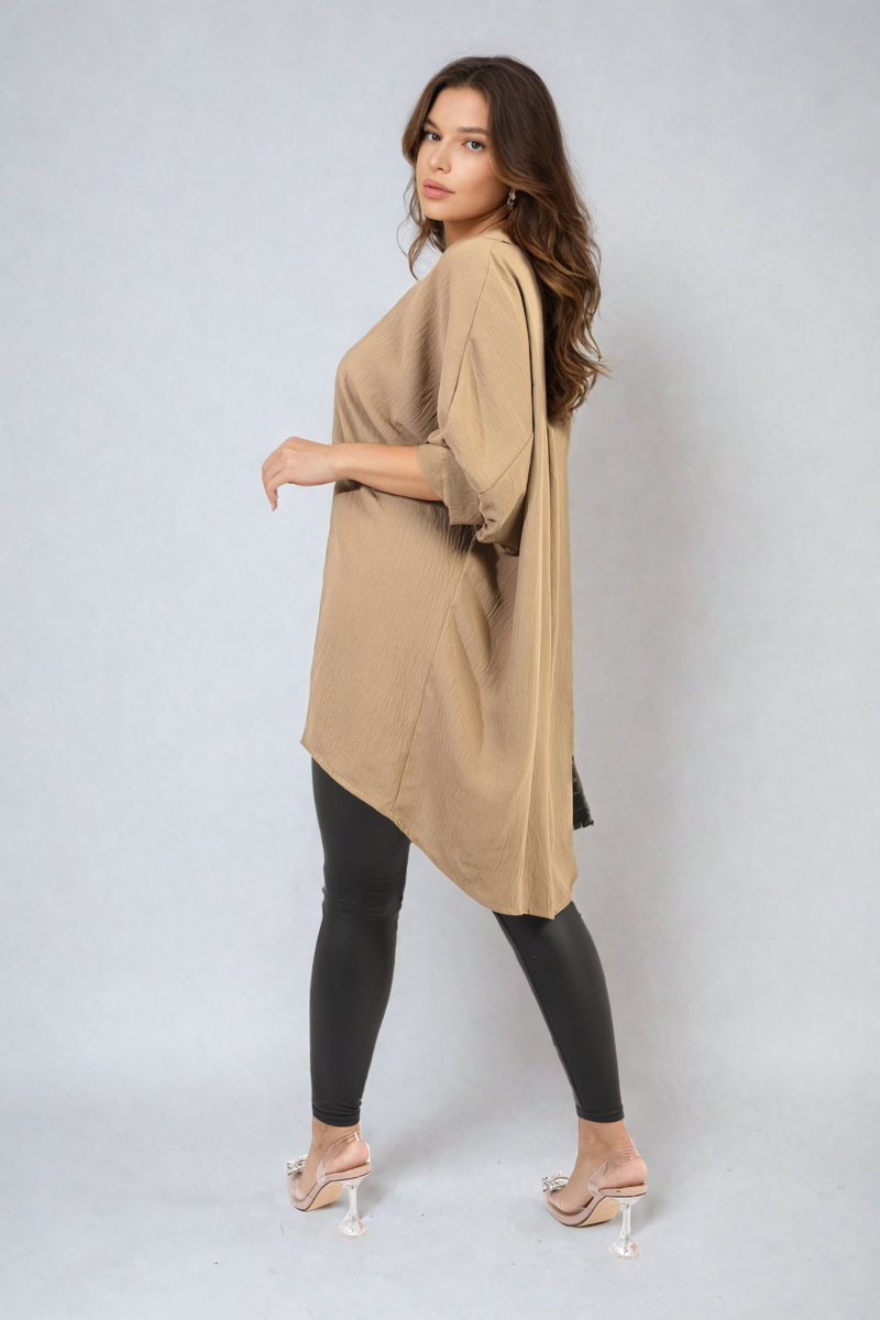 Balloon Sleeve Oversized Top